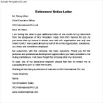 30 Days Notice Letter Example