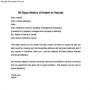 30 Days Notice Letter of Intent to Vacate