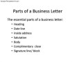 7 Parts of a Business Letter