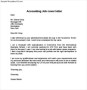 Accounting Job cover letter Example