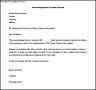 Acknowledgement Letter of Funds Received Word Format