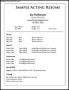 Acting CV Template