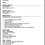 Acting CV Template Free Printable
