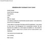 Administrative Assistant Cover Letter Example In Word