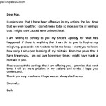 Apology Letter for Inappropriate Behavior