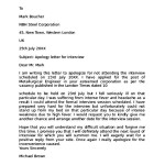 Apology Letter for Missing Interview Sample