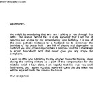 Apology Letter to Wife