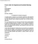 Assistant Nursing Cover Letter for Experienced