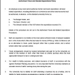 Authorised Travel and Related Expenditure Policy and Procedure Template