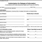 Authorization Of Release Information Form