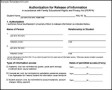 Authorization Of Release Information Form
