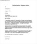 Authorization Request Letter