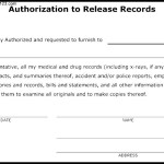 Authorization to Release Records Template