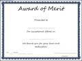 Award of Merit Certificate Template