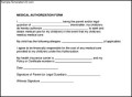 Basic Medical Authorization Form