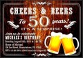 Beer Mug 50th Birthday Invitation