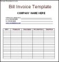 Billing Invoice Template Sample