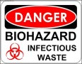 Biohazard Infectious Waste Sign Template