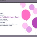 Birthday Invitation With Balloons