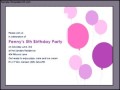 Birthday Invitation With Balloons