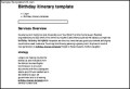 Birthday itinerary template Example Format Free Download