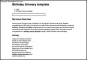Birthday itinerary template Example Format Free Download