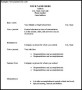 Blank CV Template Example