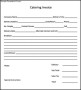 Blank Catering Invoice