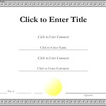 Blank Certificate Example Template