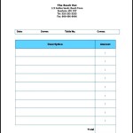 Blank Invoice Doc Template