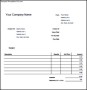 Blank Invoice Template Word