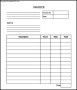 Blank Service Invoice Template