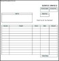 Blank Service Invoice Template PDF