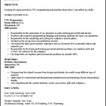 CNC Programmer Resume