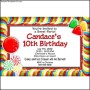 Candy Party Personalized Invitation at Birthday