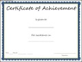Certificate of Achievement Template