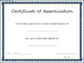 Certificate of Appreciation Template