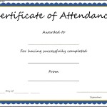 Certificate of Attendance Template
