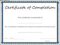 Certificate of Completion Template