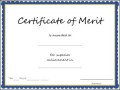 Certificate of Merit Template