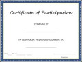 Certificate of Participation Template