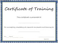 Certificate of Training Template