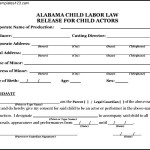 Child Actor Release Form