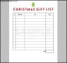 Christmas Gift List Digital PDF
