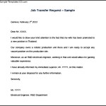 Chronicle HR Job Transfer Request Sample PDF