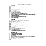 Cleaning Task List Template