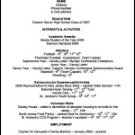 College Application Resume Template