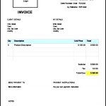 Commercial Invoice Template Sample
