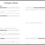 Compensation Adjustment Form Template
