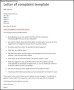 Complaint Letter Template Word